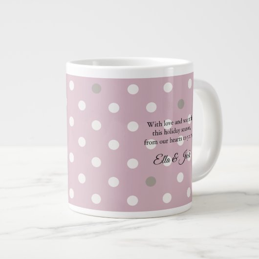Elegante Polka Dot Monogram Mok –  cadeau (Voorkant rechts)