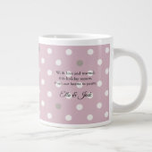 Elegante Polka Dot Monogram Mok –  cadeau (Rechts)
