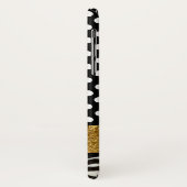 Elegante Polka Dots Zebra Patroon monogram Case-Mate iPhone Case (Achterkant/links)