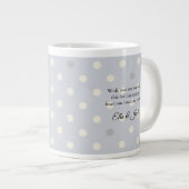 Elegante polka stippen monogram mok – aanpasbare c (Voorkant rechts)