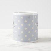 Elegante polka stippen monogram mok – aanpasbare c (Voorkant)
