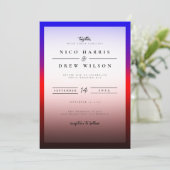 Elegante Polyamory Pride bruiloft Kaart (Staand voorkant)