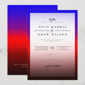 Elegante Polyamory Pride bruiloft Kaart (Voorkant / Achterkant)