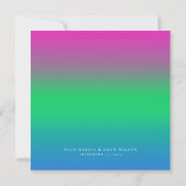 Elegante Polysexual Pride Bruiloft Save The Date (Achterkant)