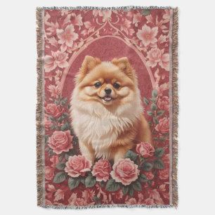 Elegante Pommerse hond William Morris geïnspireerd Deken