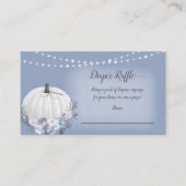 Elegante Pompoen Baby Luier Raffle Dusty Blue Informatiekaartje (Voorkant)