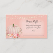 Elegante Pompoen Baby Luier Raffle Roos Goud Informatiekaartje (Voorkant)