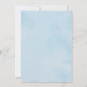 Elegante Pompoen Blauw Bloemen Rozen Herfst Baby s Kaart (Achterkant)