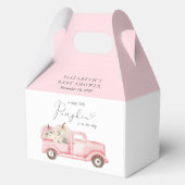 Elegante pompoen bloemenbaby meisje douche dank u bedankdoosjes (Achterkant)