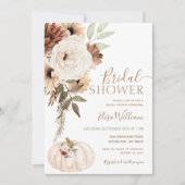 Elegante pompoen Boho bruids douche uitnodiging (Voorkant)