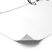 Elegante pompoen boog roze Baby shower Welkom Poster (Hoek)