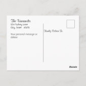 Elegante pompoen botanische Thanksgiving lunch Briefkaart (Achterkant)