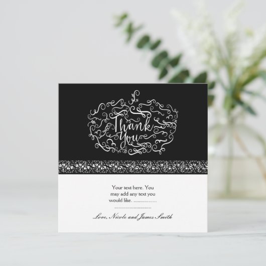 Elegante pompoen Halloween Herfst dank je kaart (Staand voorkant)