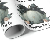 Elegante pompoen Halloween Party Design Cadeaupapier (Rol Hoek)