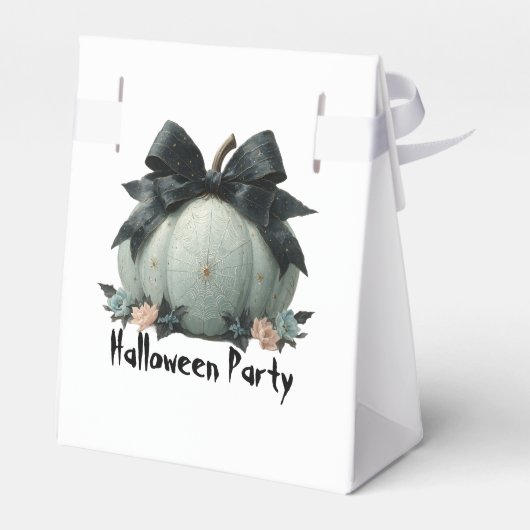 Elegante pompoen Halloween Party Design Favoriet B Bedankdoosjes (Achterkant)