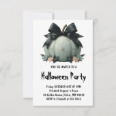 Elegante pompoen Halloween Party Design Kaart (Voorkant)