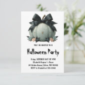 Elegante pompoen Halloween Party Design Kaart (Staand voorkant)