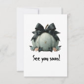 Elegante pompoen Halloween Party Design Kaart (Achterkant)