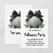 Elegante pompoen Halloween Party Design Kaart (Voorkant / Achterkant)