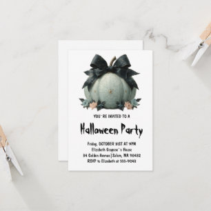 Elegante pompoen Halloween Party Design Kaart