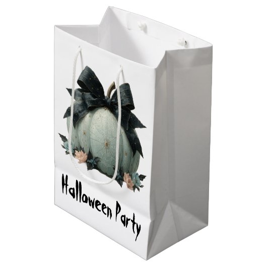 Elegante pompoen Halloween Party Design Medium Cadeauzakje (Voorkant Gekanteld)
