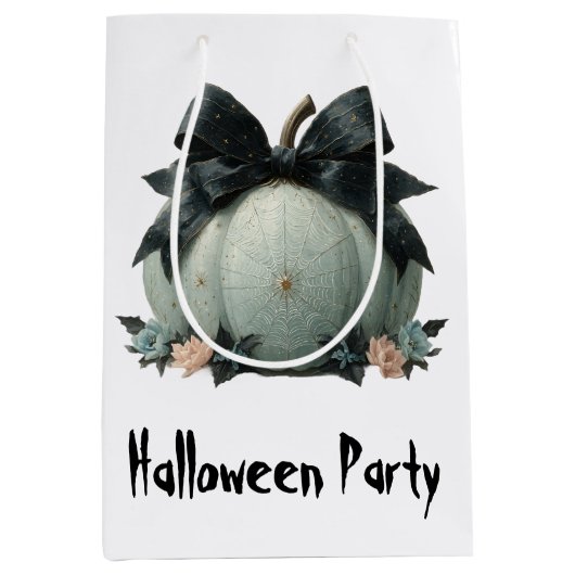 Elegante pompoen Halloween Party Design Medium Cadeauzakje (Voorkant)