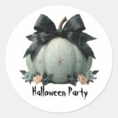 Elegante pompoen Halloween Party Design Ronde Sticker (Voorkant)