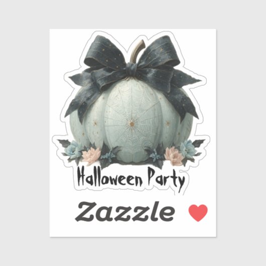 Elegante pompoen Halloween Party Design Sticker (Vel)