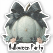 Elegante pompoen Halloween Party Design Sticker (Voorkant)