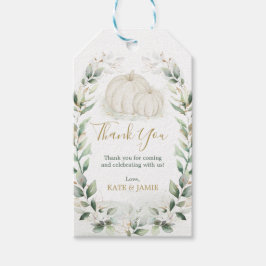 Elegante pompoen Herfst groen gouden krans gunsten Cadeaulabel