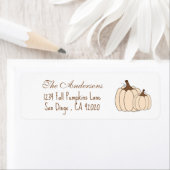Elegante Pompoen Herfst Retouradreslabels Etiket (Insitu)