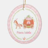 Elegante Pompoen Koets Prinses Meisje Ornament (Links)