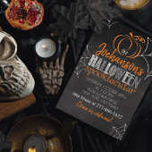 Elegante pompoen krijtbord Halloween Party Kaart