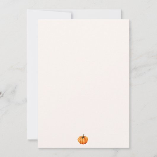 Elegante pompoen Sinaasappel Plaid Thanksgiving Di Kaart (Achterkant)