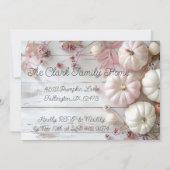 Elegante pompoen Thanksgiving Dinner Invitation Kaart (Achterkant)
