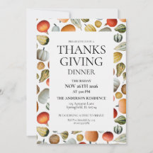 Elegante Pompoenen & Pompoenen Thanksgiving-diner