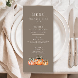 Elegante Pompoenen Thanksgiving Menu