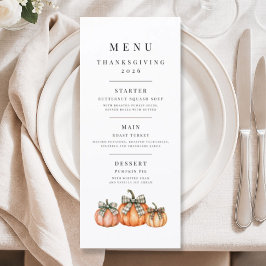 Elegante Pompoenen Thanksgiving Menu