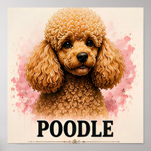 Elegante Poodle Premium Hondenportret Kunstwerk Poster