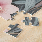 Elegante Poolvos Roze Bloemen Legpuzzel (Zijkant)