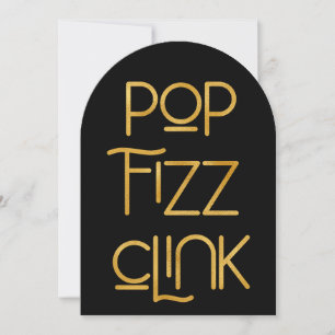 Elegante Pop Fizz Clink verjaardagsfeestje Kaart