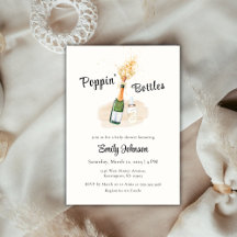 Elegante Poppin Bottles Champagne Baby shower