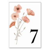 Elegante Poppy Meadow Oranje Bloemen Kaart (Voorkant)