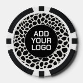 Elegante Populaire Luxe Witte Luipaard Collectie Poker Chips (Voorkant)