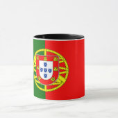 Elegante  Portugese vlag overdekte keramiek Mok (Midden)