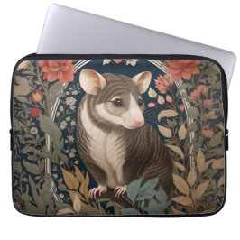 Elegante Possum William Morris Geïnspireerd Dier Laptop Sleeve