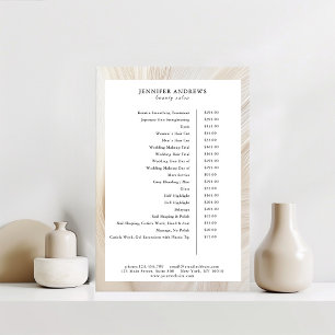 Elegante poster met golven voor salonprijzenlijst