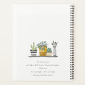 Elegante Potted House Planten Waterverf Botanical Planner (Achterkant)