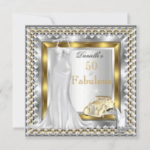Elegante Prachtige 50 Deco Vintage Auto Jurk Hoge  Kaart