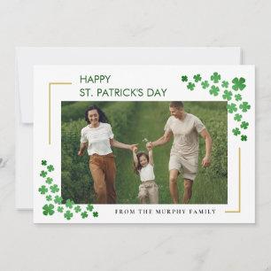 Elegante Premium Lucky St. Patrick's Day Foto Feestdagenkaart